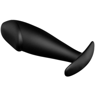 Plug Anale Silicone Pene Nero con Maniglia Ergonomica